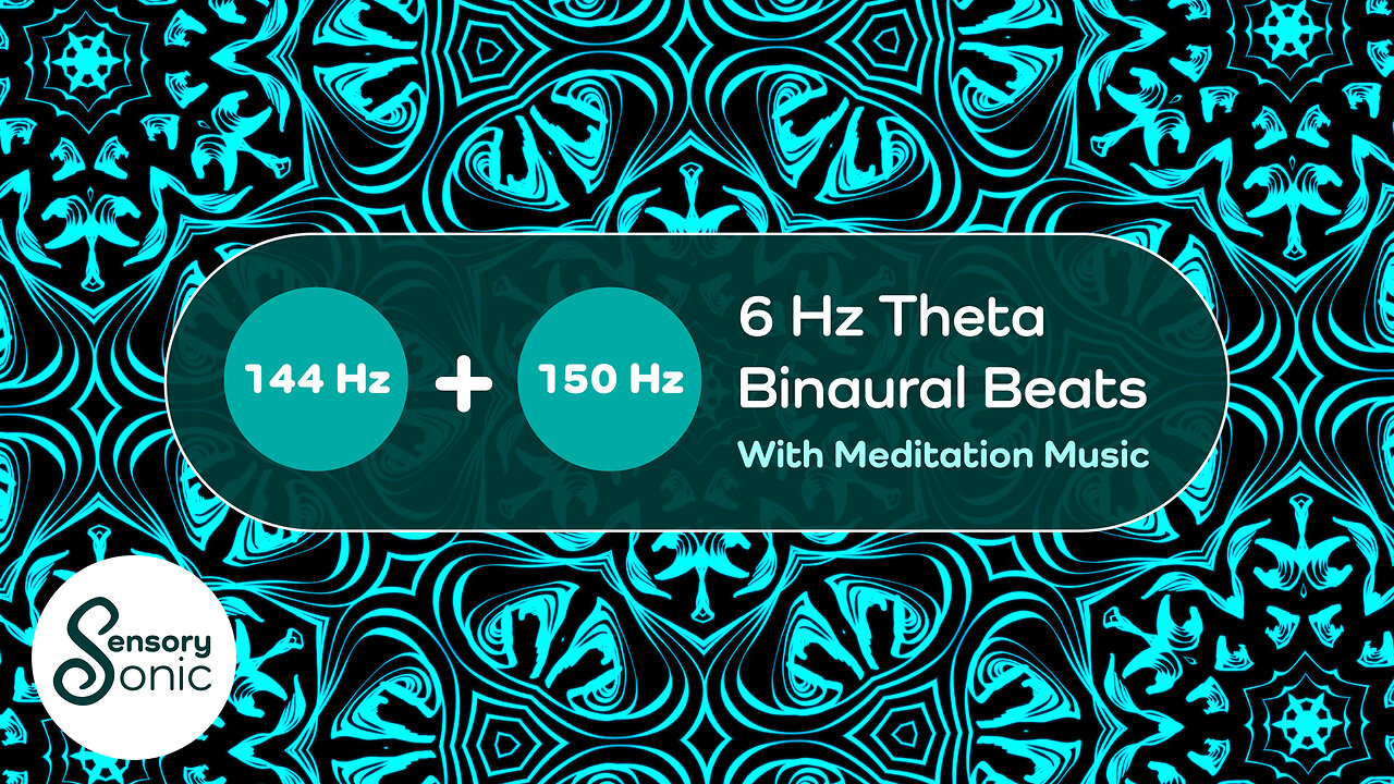 6 Hz Theta Binaural Beats With Meditation Music | Deep Relaxation and Creativity