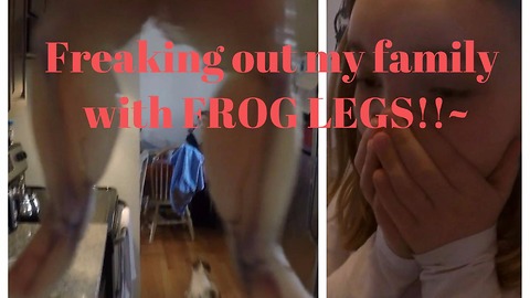 Dad Pranks his Daughter with raw Frog legs