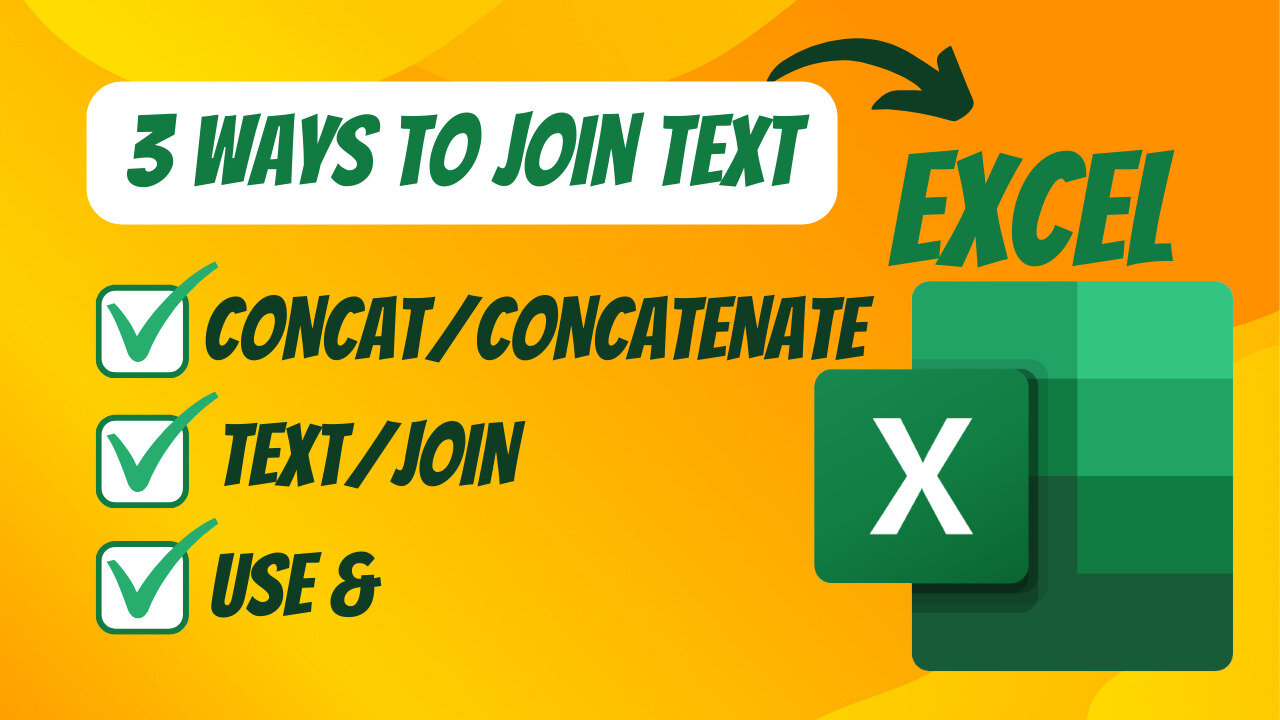 Excel Tips and Tricks: 3 Ways to join Text