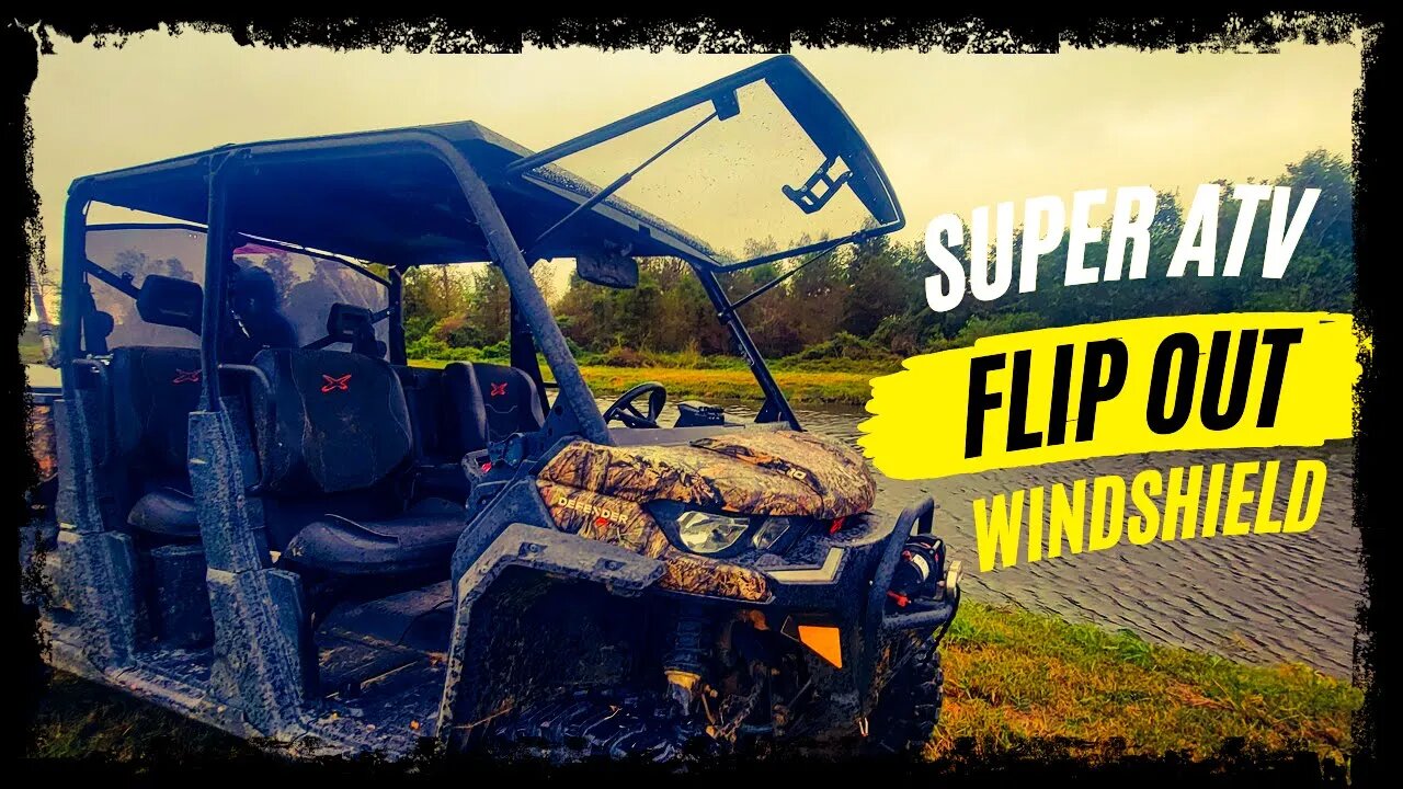 Super ATV Flip Out Windshield Installation On A Can Am Defender