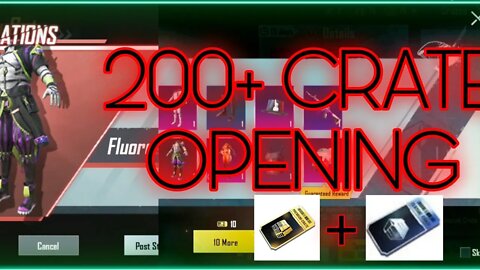 200 + CRATE OPENING🔥 || LUCK x 100 || 68 + ONE x VALOKNOXXYT