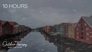 SNOWY DAY in NORWAY | Howling Wind & Blowing Snow Ambience | RELAX | STUDY | SLEEP | 10 Hours