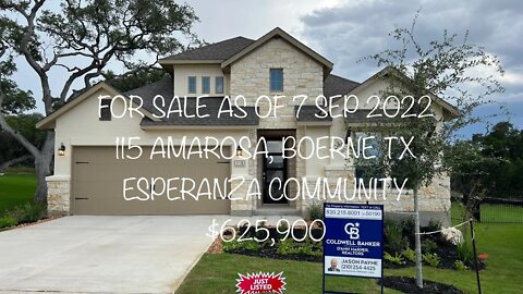 Home for sale, Esperanza Community, Boerne Tx, Coventry Homes, Bryan Plan