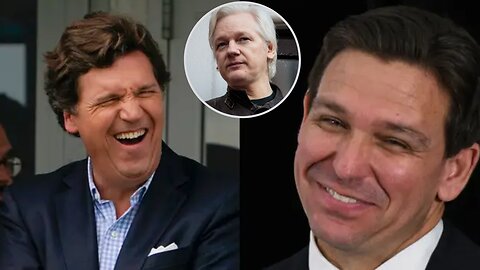 Tucker Interviews Ron DeSantis | DeSantis Will Not Pardon Julian Assange