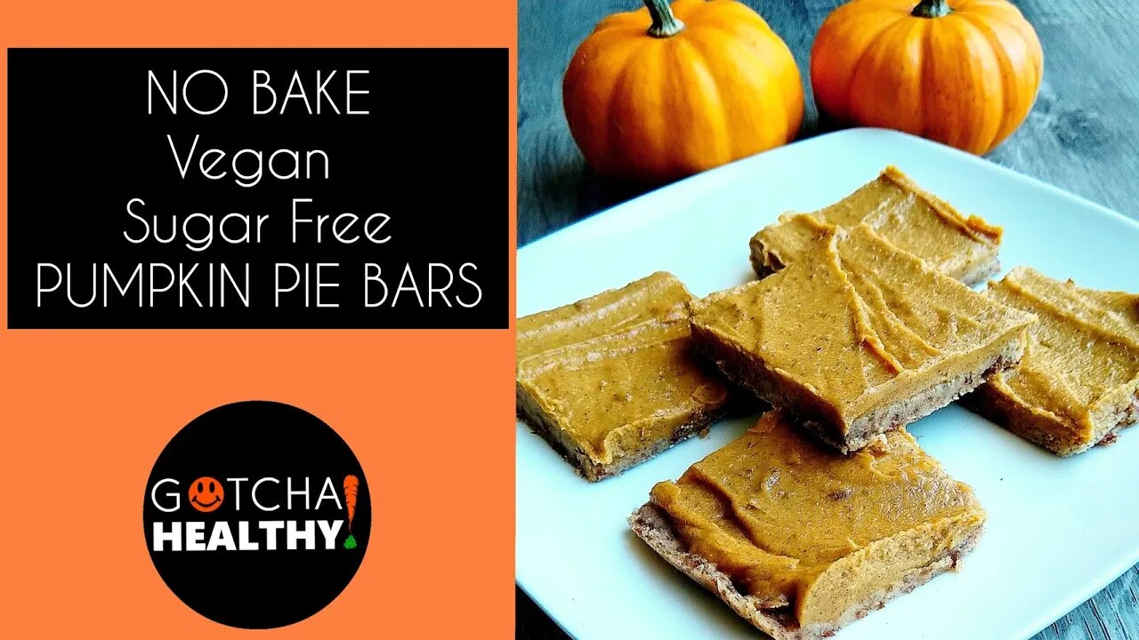 😋Easy No Bake Vegan Pumpkin Pie Spice Bars