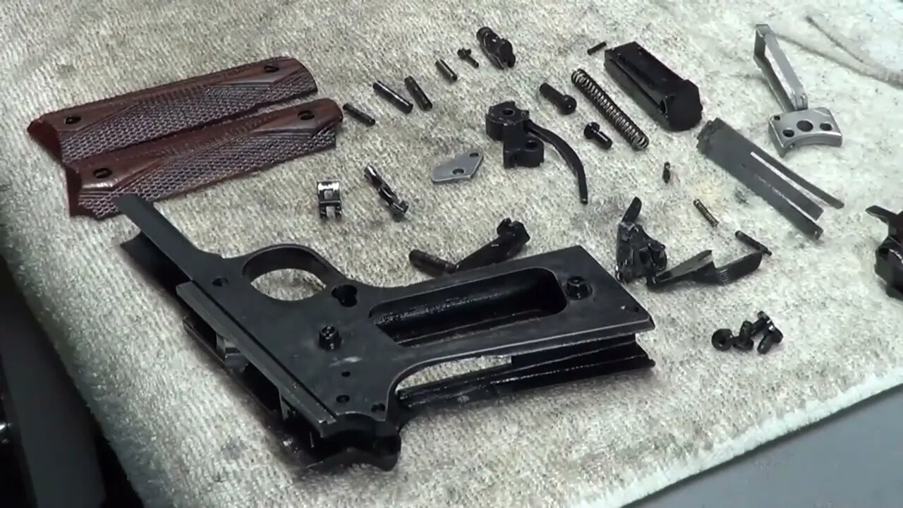 Complete Reassembly Of A 1911 Pistol Series 80 Model - All Parts Breakdown & Assembled