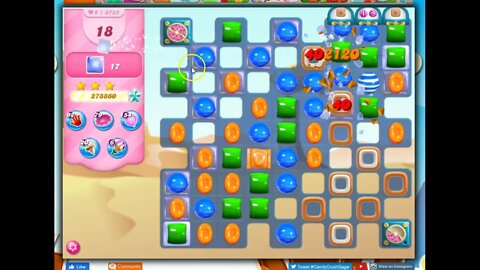 Candy Crush Level 3725 Talkthrough, 21 Moves 0 Boosters