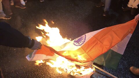 Sikhs Burn Indian Flag | Shaheed Bhai Deep Singh Sidhu Khalistan Rally Southall