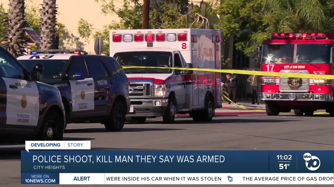 Shooting involving police leaves gun-wielding man dead, San Diego Police say