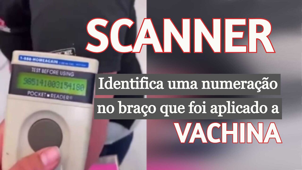 SCANNER ANIMAL REGISTRA NUMERAÇÃO NO BRAÇO HUMANO