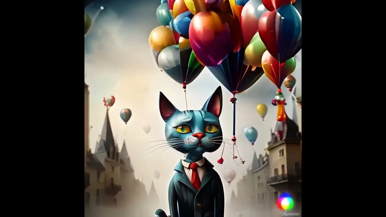 Cat Balloner - Animation Digital Art maker. NFTs Creator. #digitalart #nftartgallery