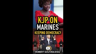 KJP on Marines During Biden's Speech: Military DEFENDS Democracy #shorts