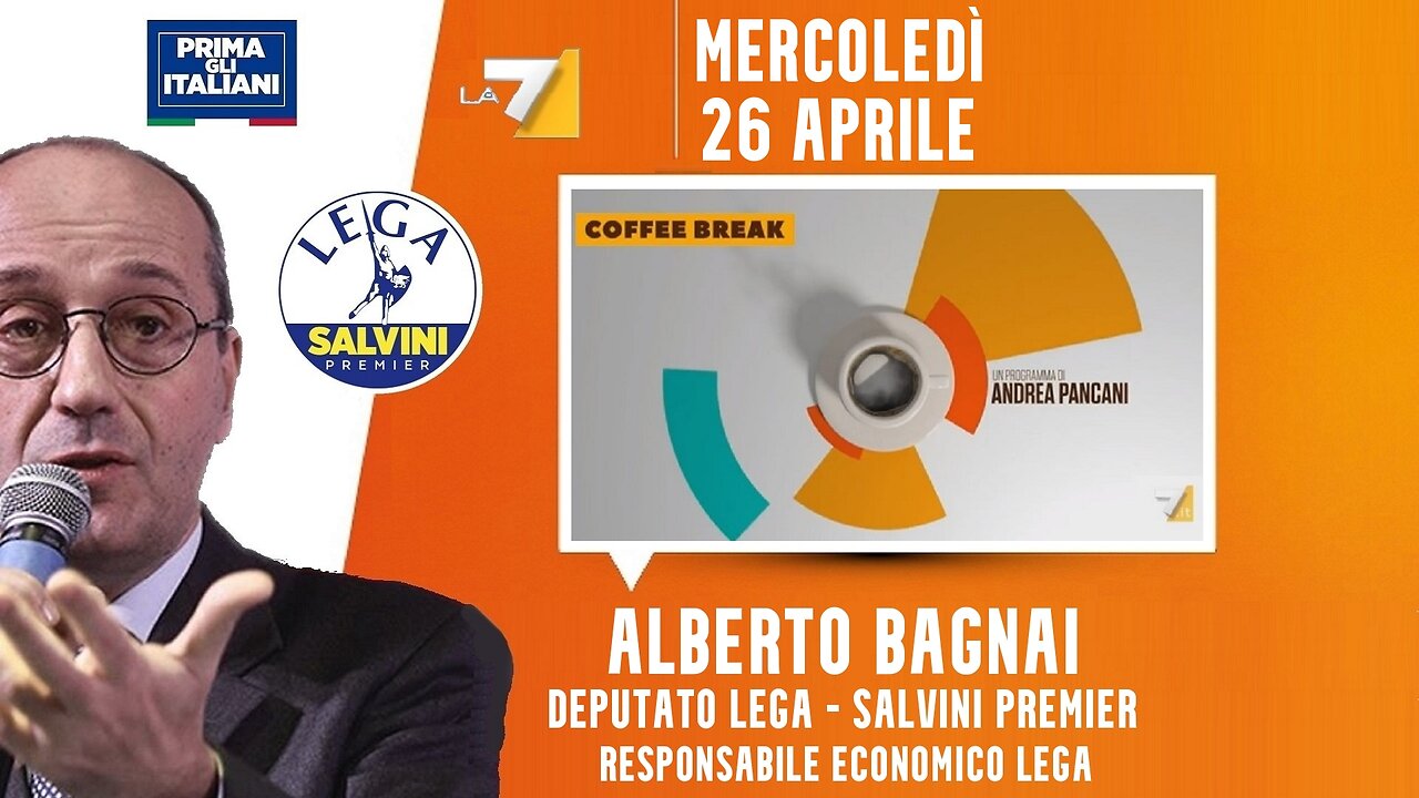 🔴 Interventi dell'On. Alberto Bagnai ospite a "Coffee Break" di Andrea Pancani del 26/04/2023.