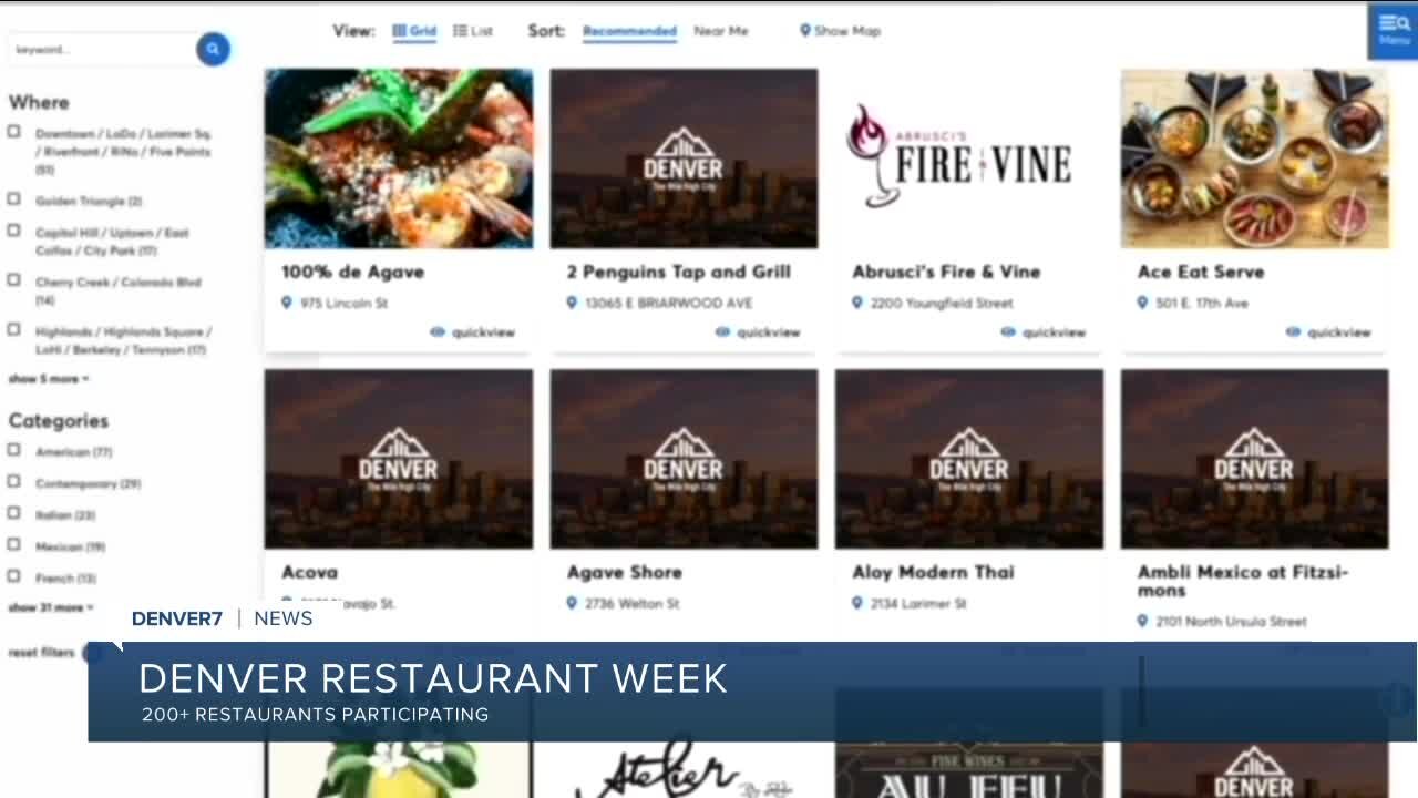 Denver Restaurant Week starts today