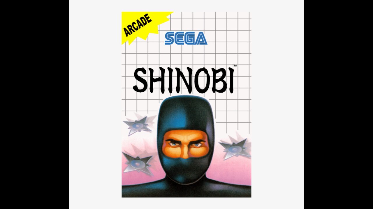 Shinobi Title Screen on Sega Master System.