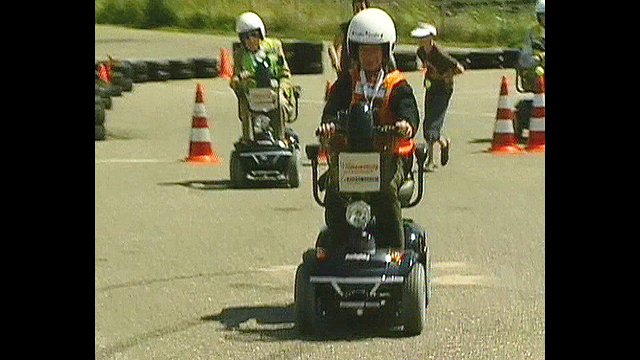 Old People Race Electric Buggies