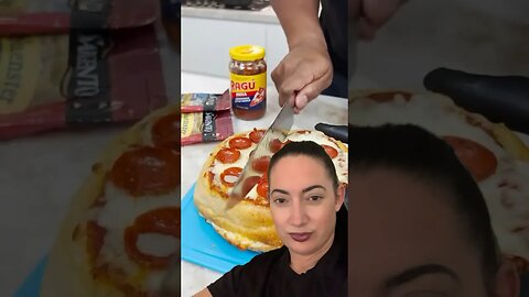 Grilled cheese pizza loaf #snacks #pizza #shorts
