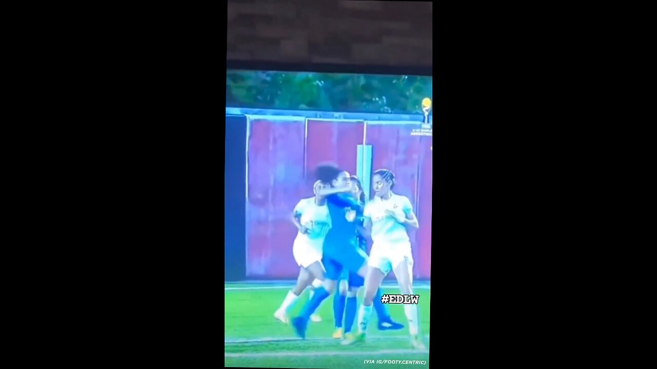 chick superman punches another chick for foul play