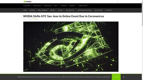 2020 Nvidia shifts GTC to online only due to corona virus