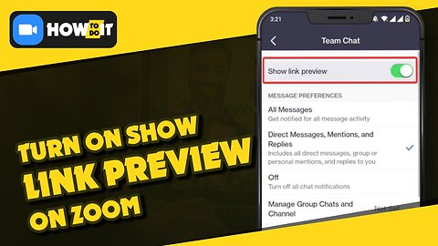 How to turn on show link preview on Zoom