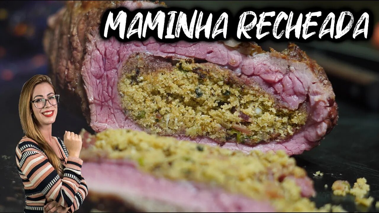 CHURRASCO MAMINHA RECHEADA COM FAROFA