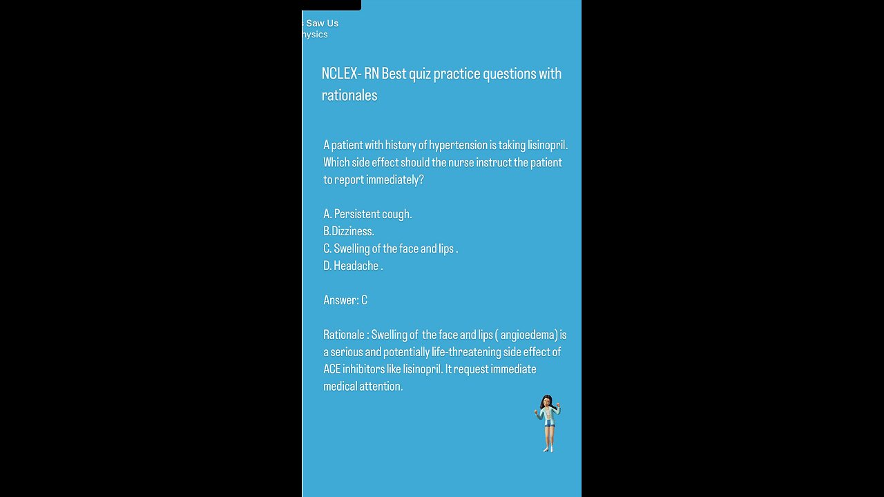 NCLEX-RN Best quiz practice questions with rationals (CVS)