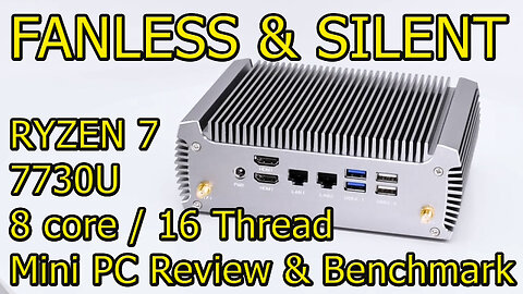 Fanless RYZEN 7 7730U 8 Core 16 Thread Homelab Monero Crypto Mining MINI PC Review #wisebuyreviews