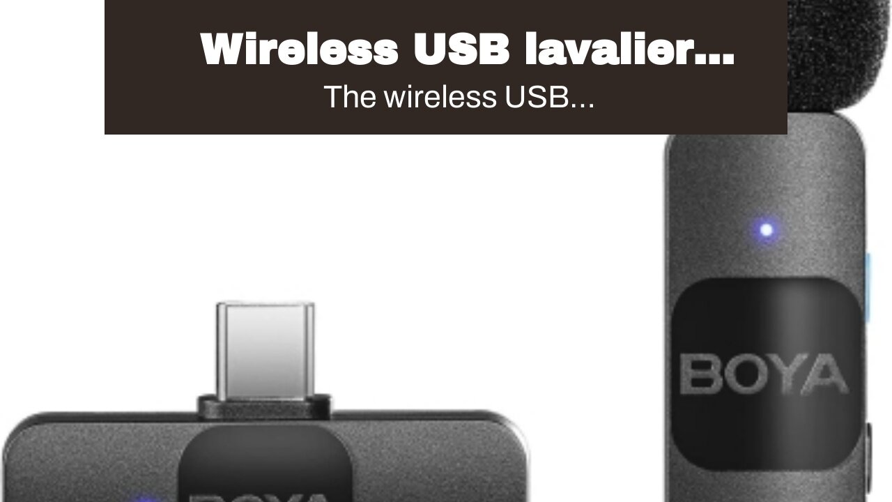 Wireless USB lavalier Microphone for iPhone ipad - for Recording & YouTube Video - Plug and Pla...