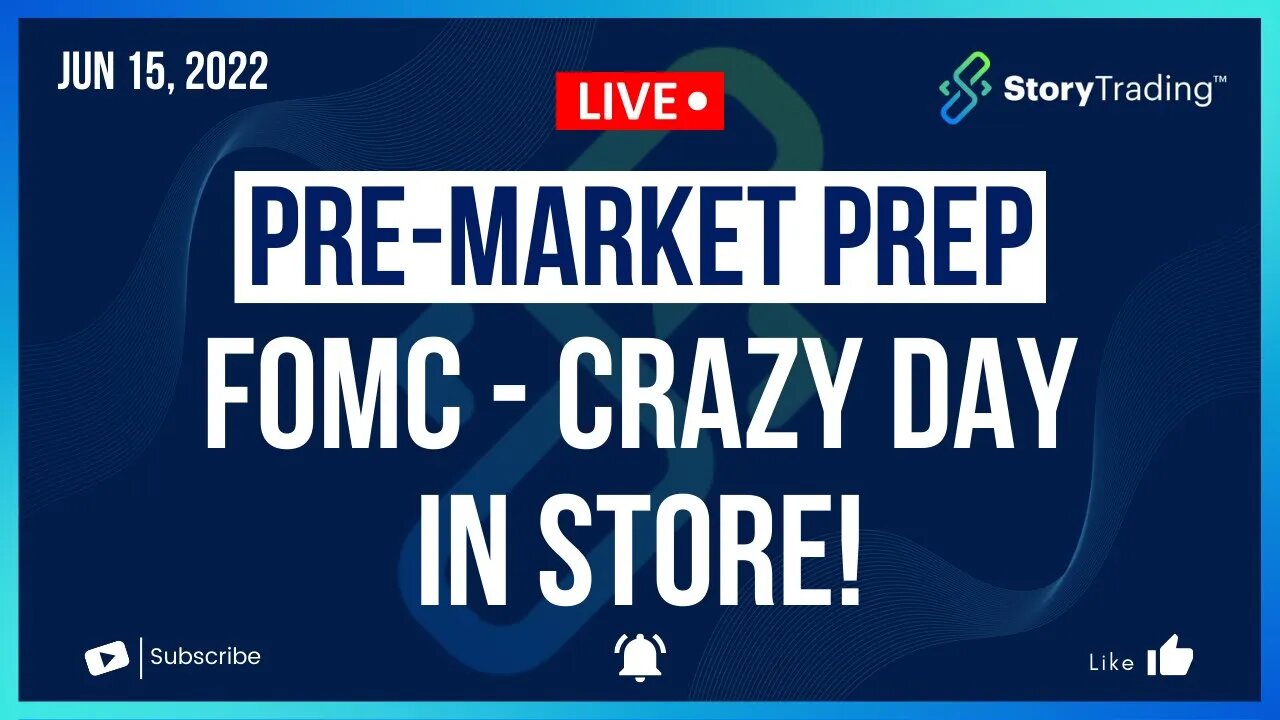 6/15/22 PreMarket Prep: FOMC - Crazy day in Store!