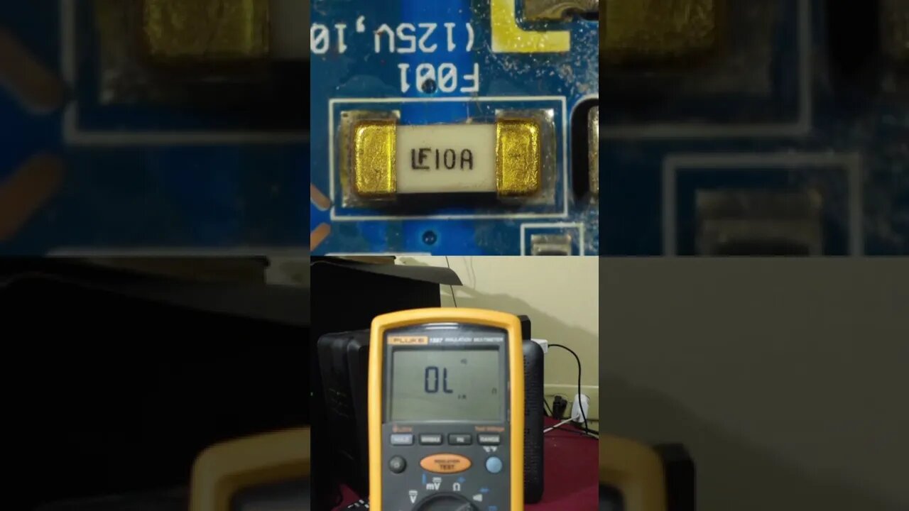 How to check a SMD LF 10 amp 125 volts fuse marked (LF10A) | Fluke 1587 | Quinn Trim #Shorts
