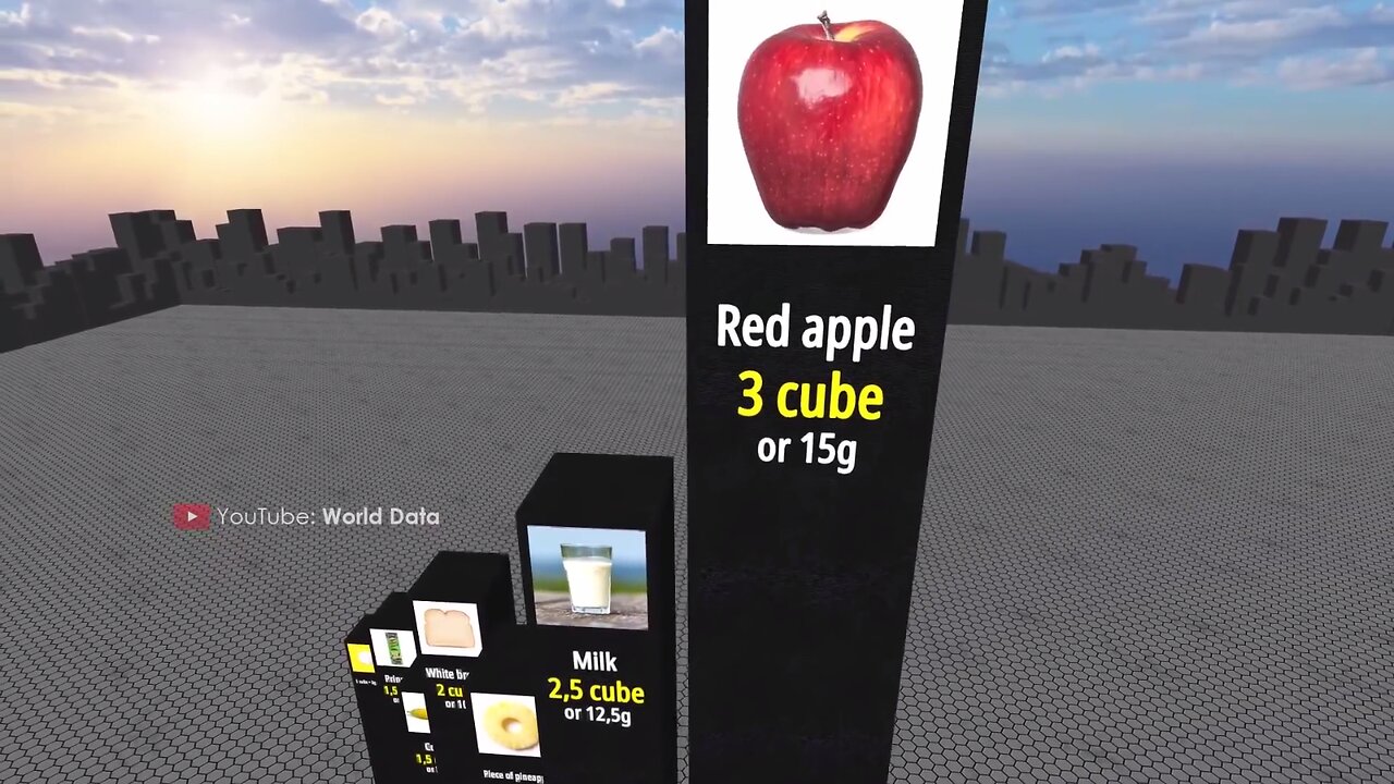 How Much SUGAR is in Different Foods. COMPARISON