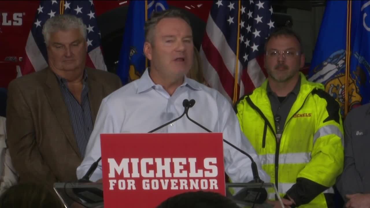 Republican Tim Michels holds rally to announce candidacy for Wisconsin governor