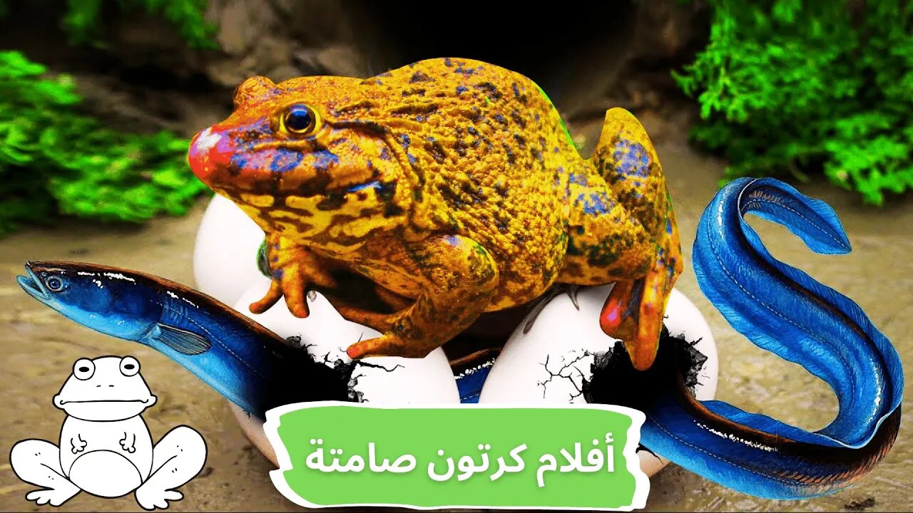 زوجان من الضفادع يحميان البيض ضد سمك السلور 🐸 أفلام كرتون صامتة ـ رسوم متحركة ـ حرب المطبخ