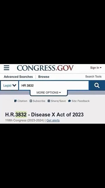 US Congress Already Has A "Disease X Act" Listed on IT's Website