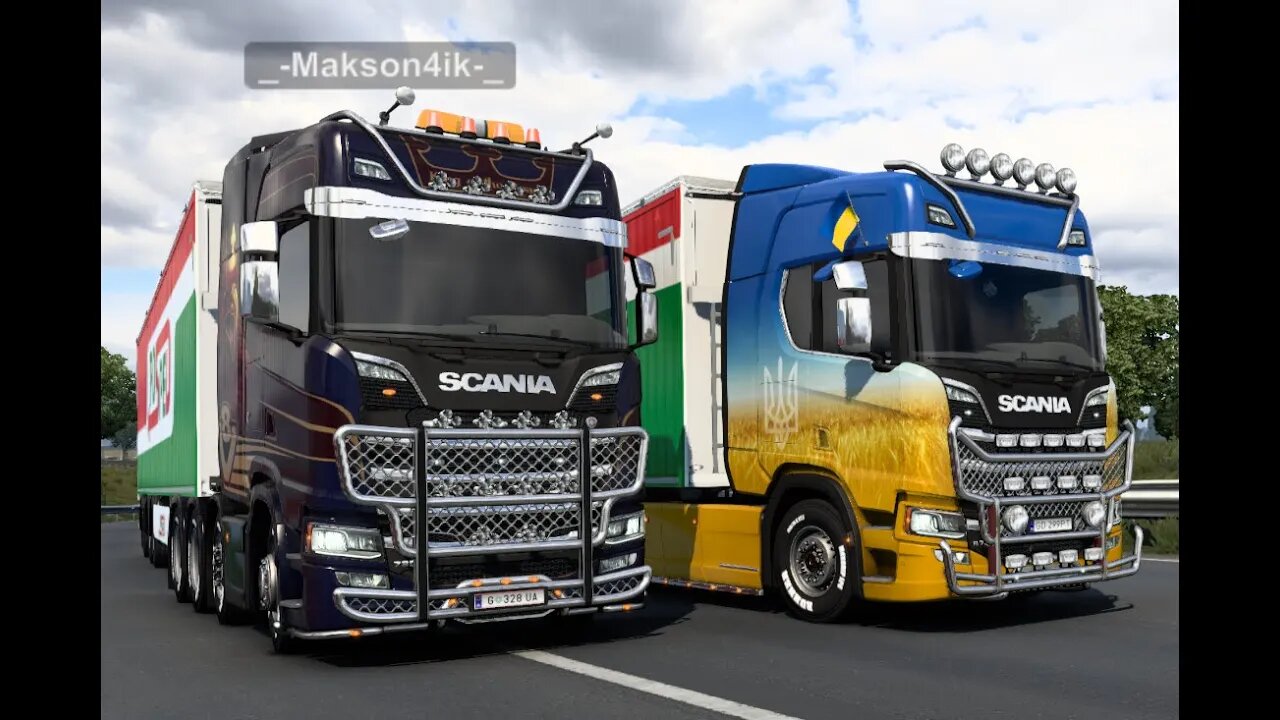 Ukrainian Logistic Company / Конвой з _ Makson4ik _ . Euro Truck Ssmulator 2