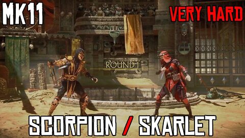 Mortal Kombat 11 - Scorpion vs Skarlet (Very Hard Difficulty) Xbox Series S