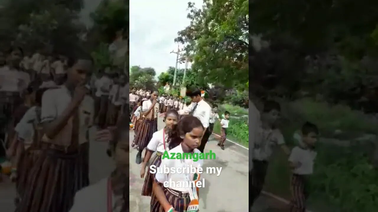 Azamgarh ki Dharti kariawa Gopalpur ka private school ke tiranga raili nikaalte hue 👇👇👇👇