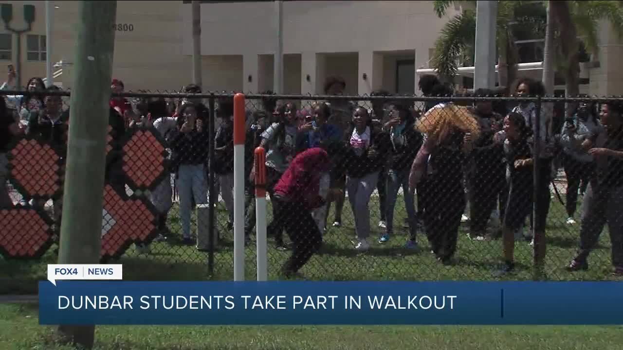 Dunbar students take part in state-wide Walk Out 2 Learn