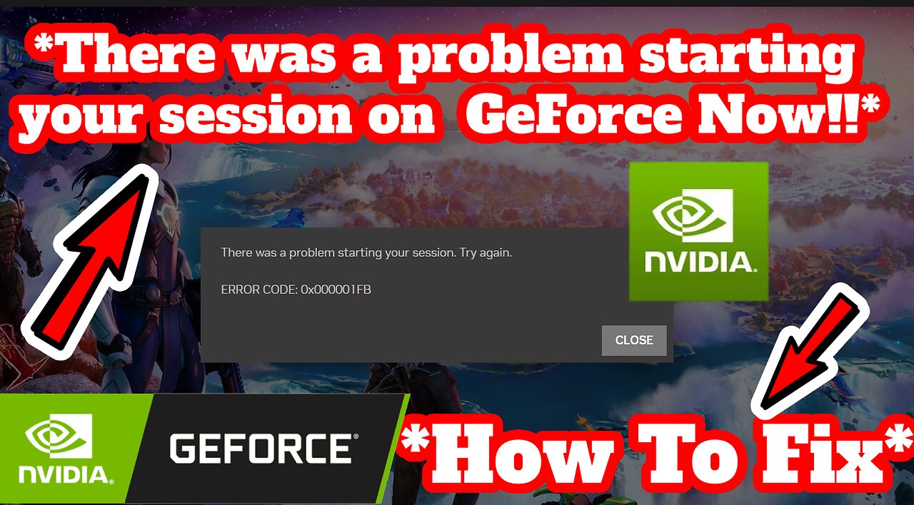 How To Fix *There was a problem starting your session on GeForce Now!!* 2023