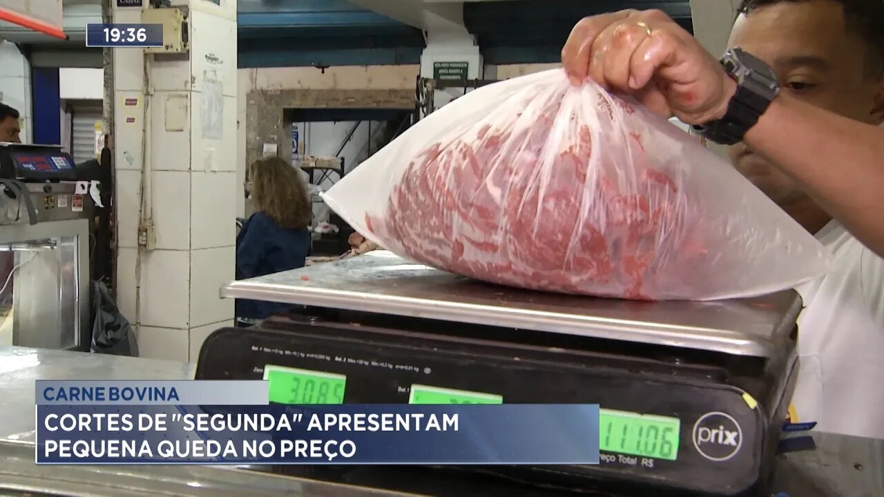 Carne Bovina: Cortes de "segunda" apresentam pequena queda no preço.