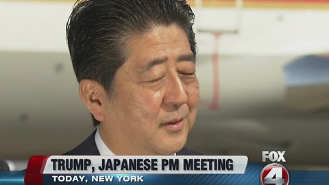 Japanese prime minister meets Trump