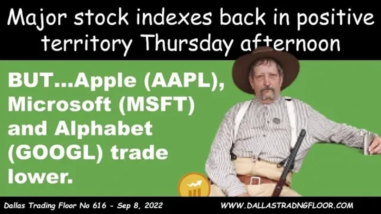 Major stock indexes back in positive territory Thursday afternoon