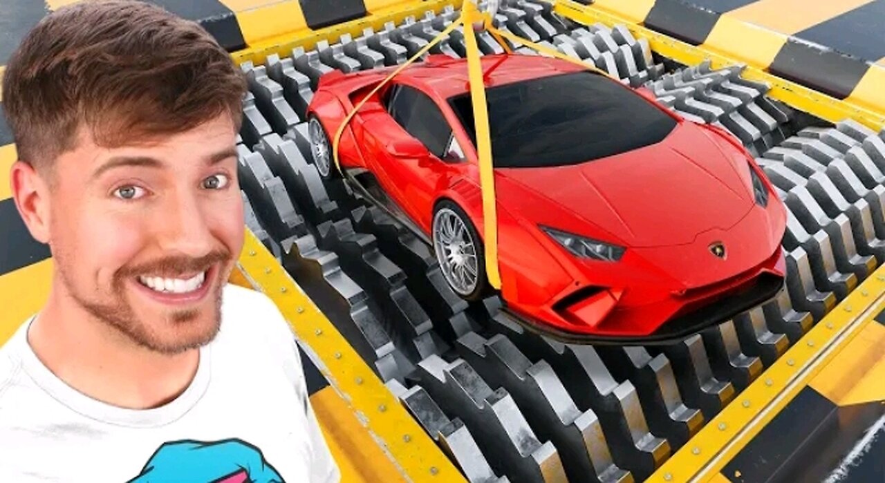 Lamborghini vs world's d largest shredder