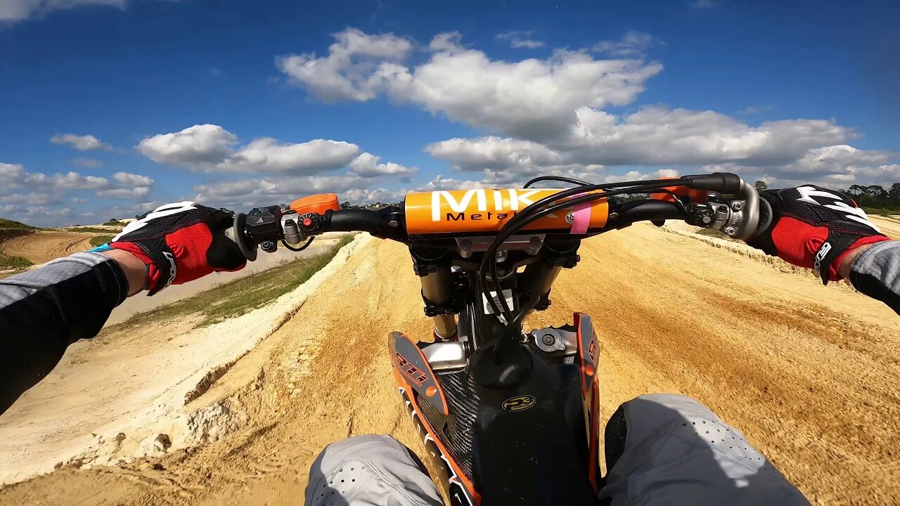 KTM 450SXF at Sandlot Offroad Park AM Track | 4K Vet Motocross