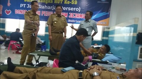 JASA RAHARJA CABANG BANDARLAMPUNG GELAR DONOR DARAH, PERINGATI HUT KE-59