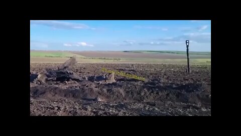 Ukrainian 152mm Howitzer 2S3 "Acacia" Destroyed By An Internal Explosion Near Kharkov