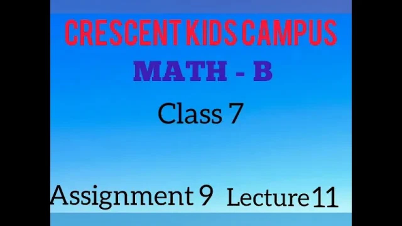 Maths Class 7th V 9