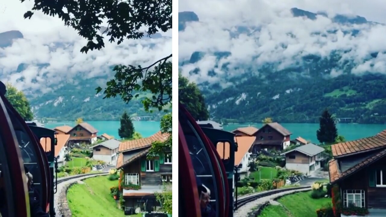 Switzerland the land of greens and amazing view of trains