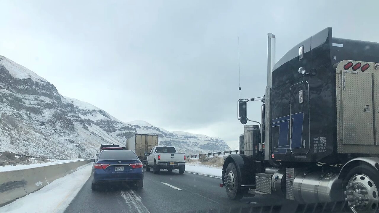 Omaha-Seattle drive through snowy weather