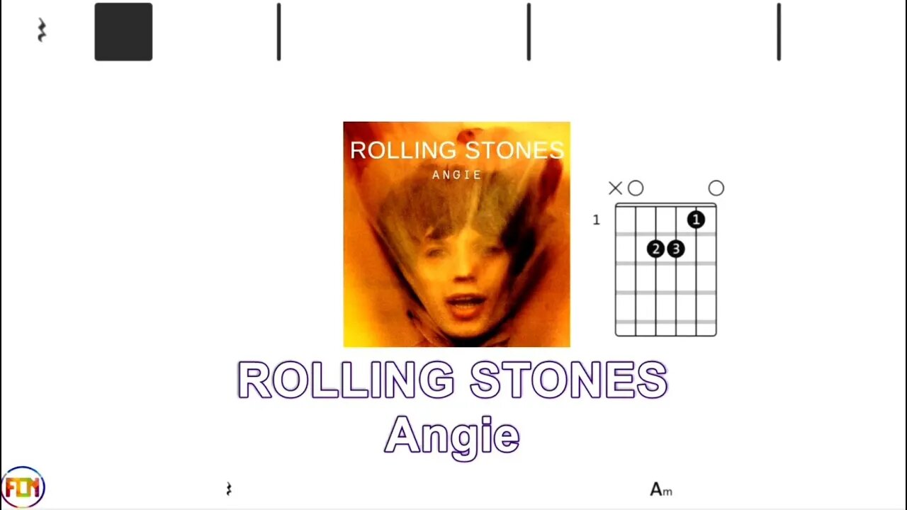 ROLLING STONES - Angie - (Chords & Lyrics like a Karaoke) HD